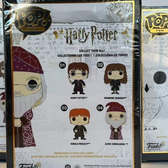 Funko Pop Harry Potter Pins NIB Set Of 3 Hermione Dumbledore Hedwig - Picture 5 of 9